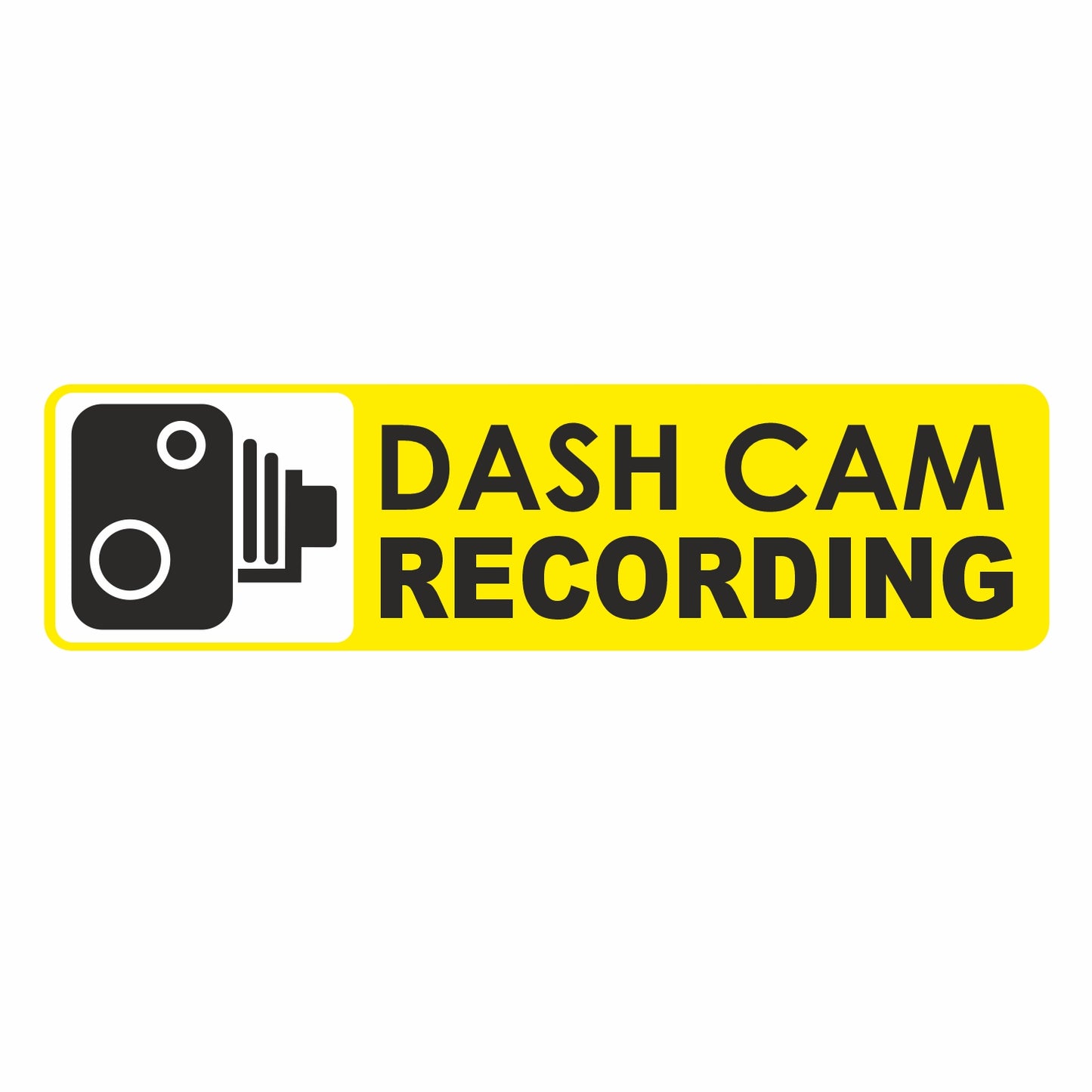 Dash Cam Recording Stickers X2