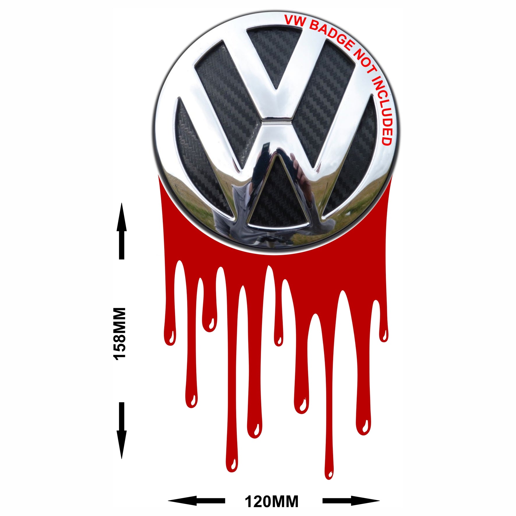 vw logo bloody - Vis alle stickers 